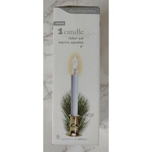 Vtg Set of 3 Electric Indoor Window Noma Brass Plated Candle 9" Single Stick A3